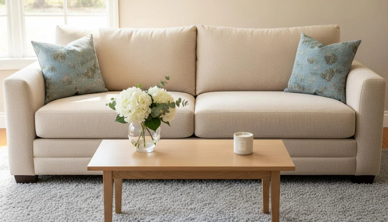 Sofa & Upholstery Restoration - after deep cleaning