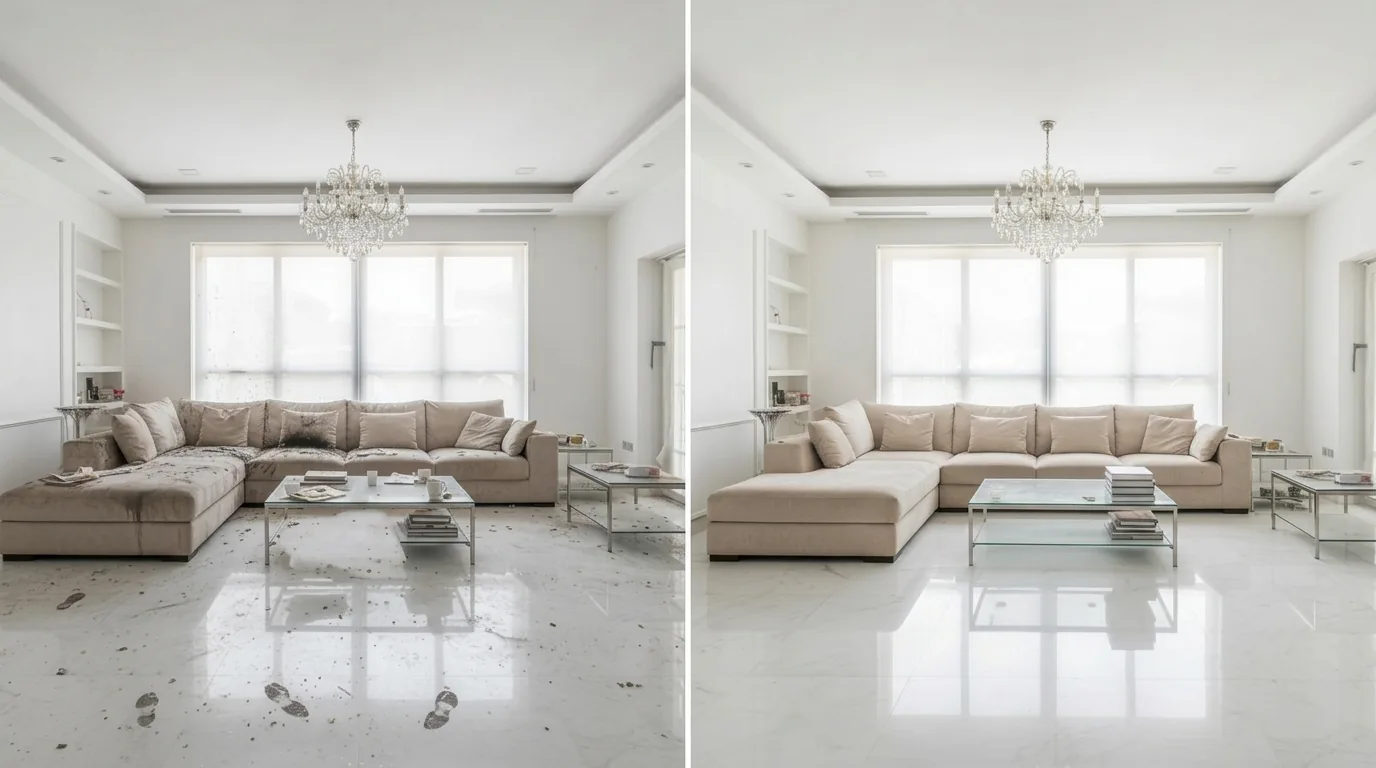 Villa Deep Cleaning before and after