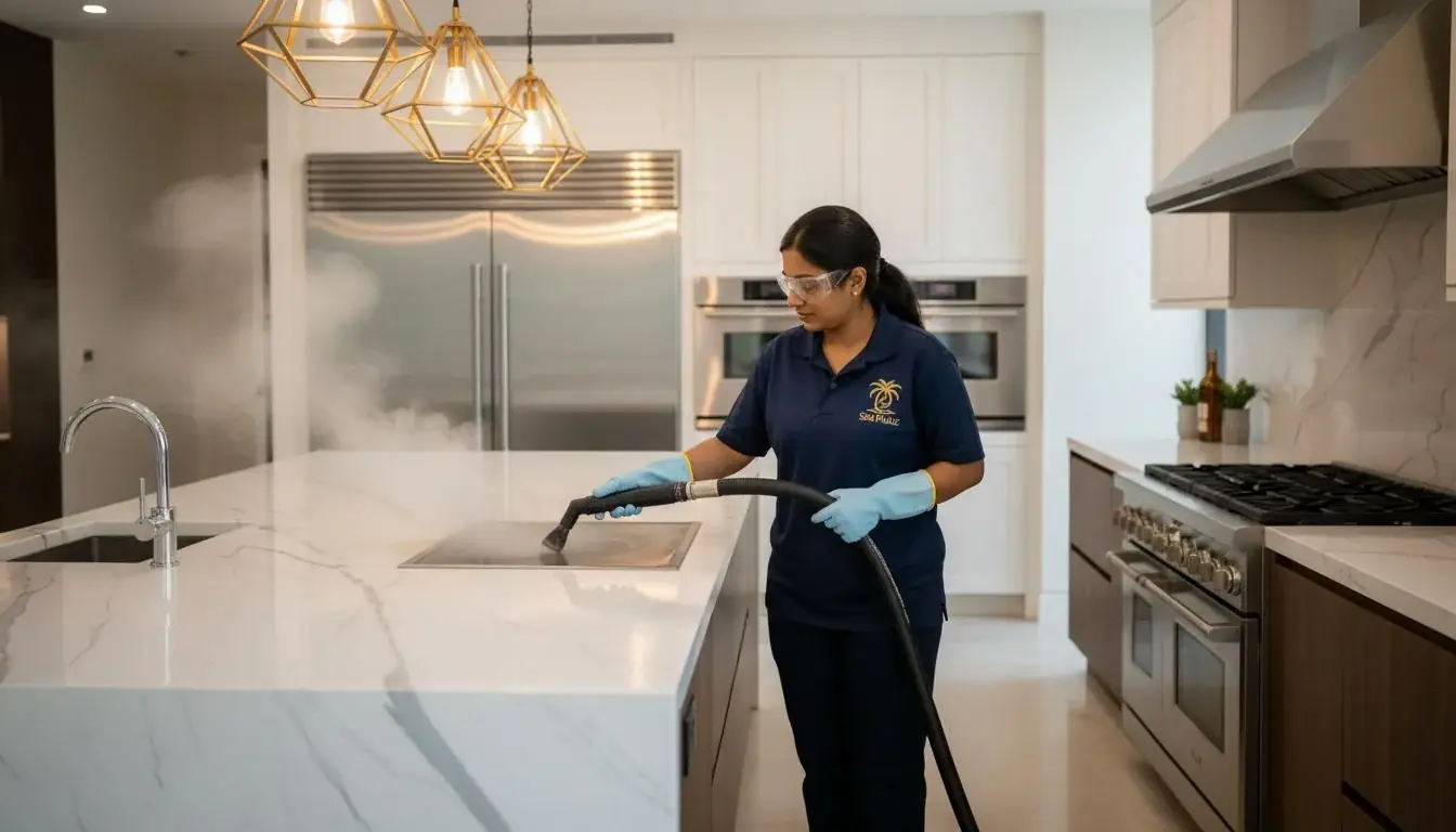 Kitchen Deep Cleaning service in Dubai by Sea Palmz team